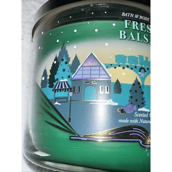 Fresh Balsam 3 Wick Candle x2 Bath & Body Works White Barn Christmas Lot Set NEW - Picture 6 of 15